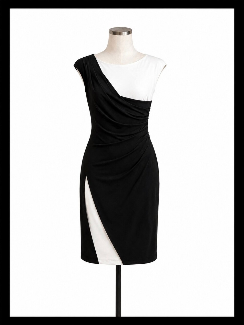RALPH LAUREN  Black and White Designer Dress
